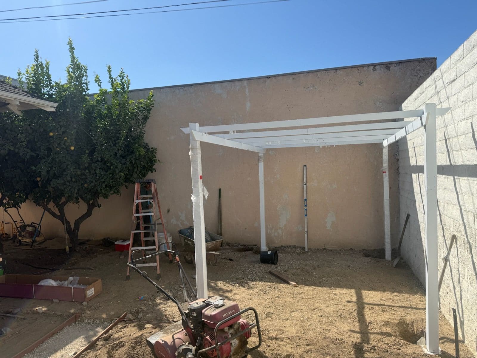 Crafting Twin Backyard Pergolas image