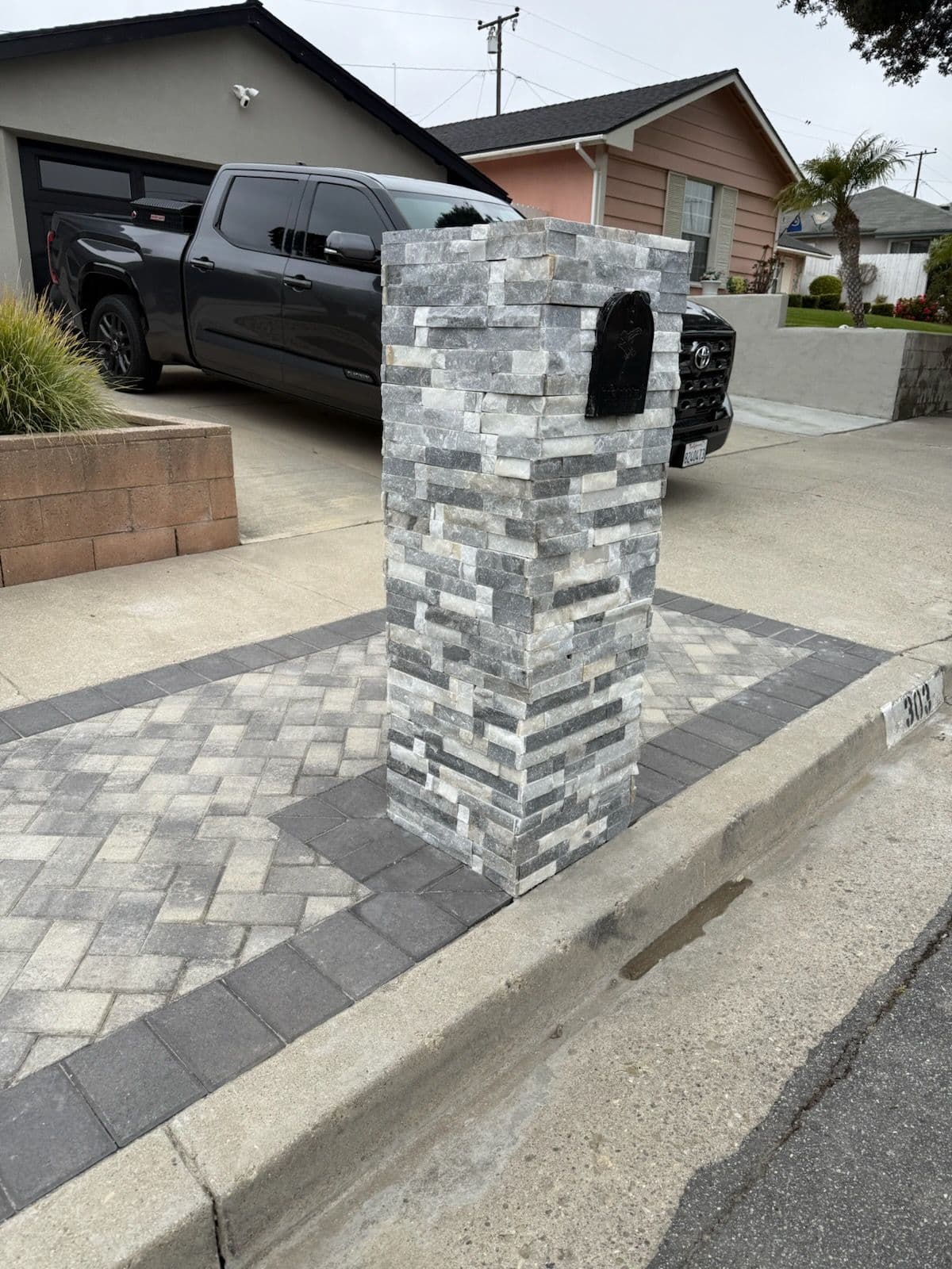 Project Handcrafted Stone Mailbox Installation image