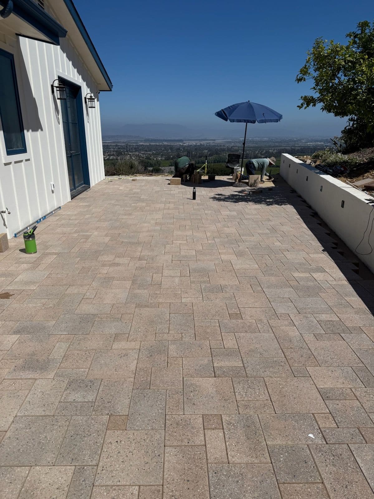 Stunning Patio Transformation with Paver Stones image